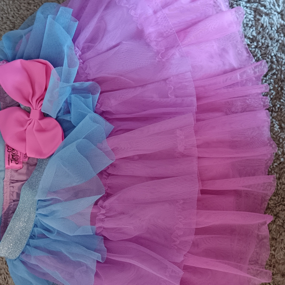 Pink and Blue Tutu Skirt with Bow